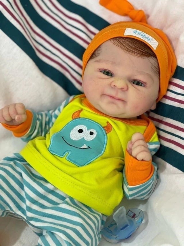 BEBÊ REBORN REALISTA SILICONE SOLIDO MENINO