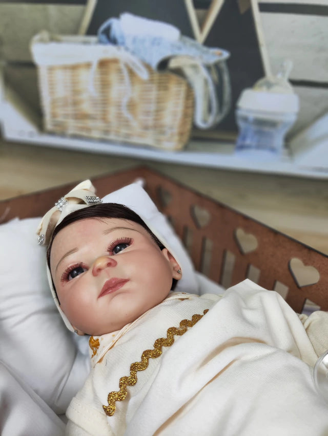PROMOÇÃO - Bebê Reborn Realista Carmela + Bercinho